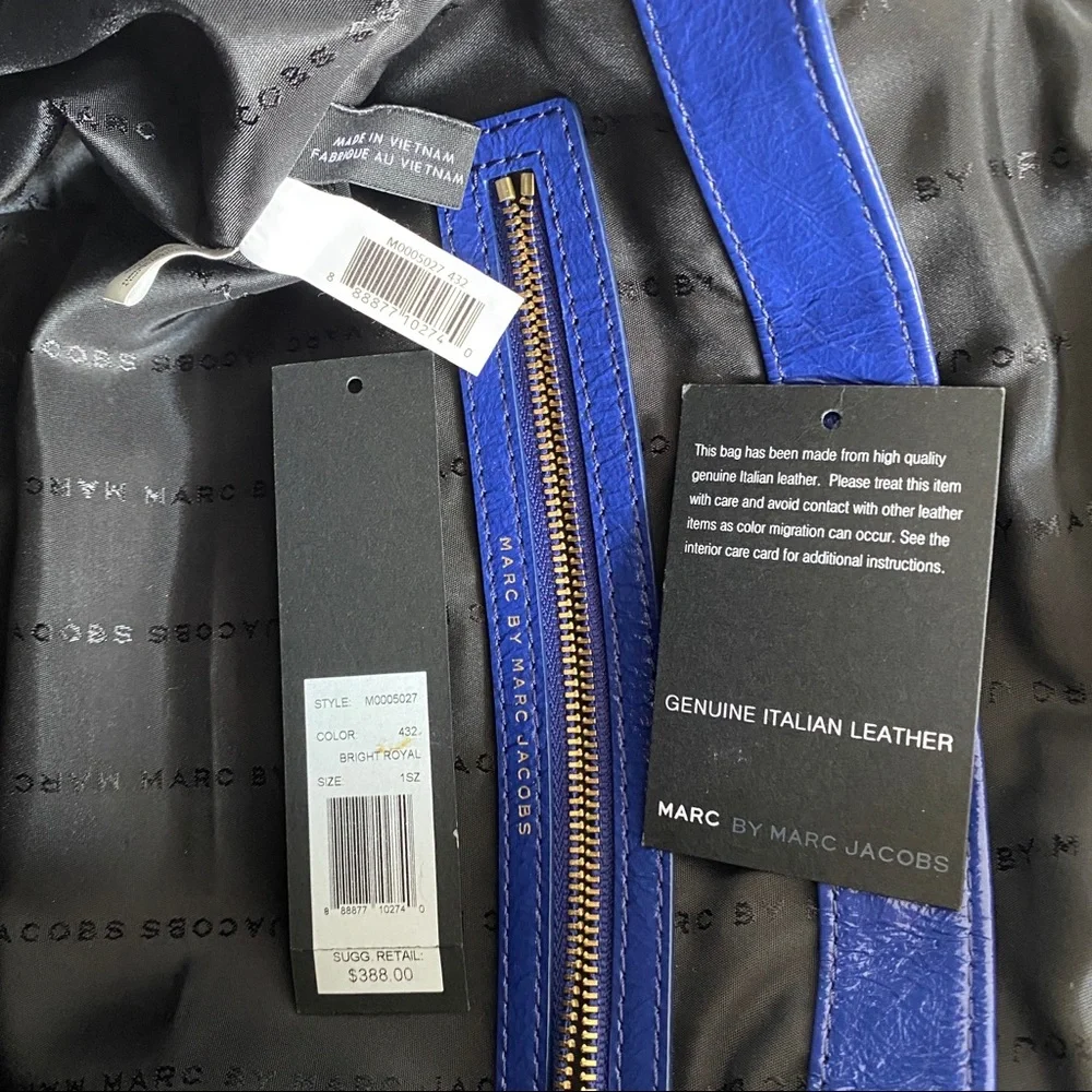 Marc By Marc Jacobs Blue Too Hot To Handle Lea Bag